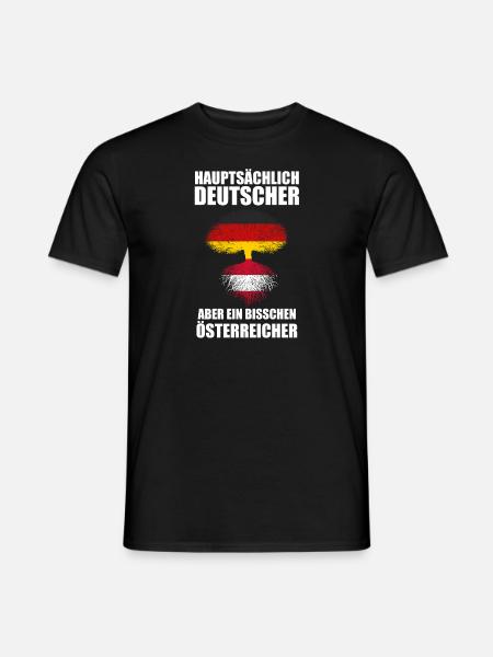 Deutscher Österreicher Deutsch Geschenk - Männer T-Shirt - Schwarz