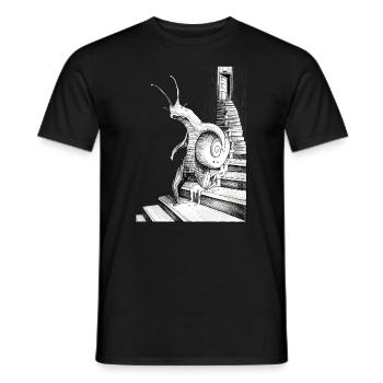DIE WENDELTREPPEN - Männer T-Shirt - Schwarz - Vorne - AI Model Male 178 light (178cm)