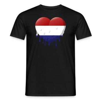 Pays-Bas Drapeau Hollande Drapeau néerlandais - T-shirt homme - noir - Devant - AI Model Male 178 light (178cm)