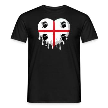 Sardinia Flag Sardinian Flag Sardegna Flag - Men's T-Shirt - black - Front - AI Model Male 178 light (178cm)