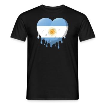 Argentina Flag South America Argentine Flag - Men's T-Shirt - black - Front - AI Model Male 178 light (178cm)