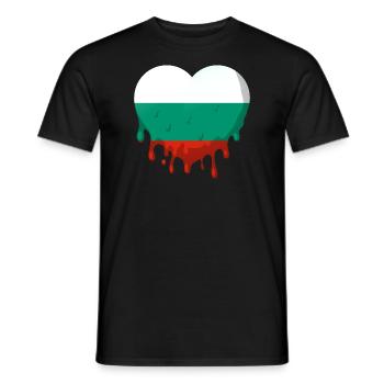 Bulgaria Flag Bulgarian flag Golden Sands - Men's T-Shirt - black - Front - AI Model Male 178 light (178cm)
