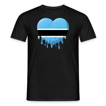 Drapeau du Botswana Drapeau du Botswana Afrique - T-shirt homme - noir - Devant - AI Model Male 178 light (178cm)