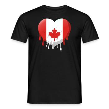 Drapeau du Canada Feuille d’érable Drapeau canadien Canada - T-shirt homme - noir - Devant - AI Model Male 178 light (178cm)