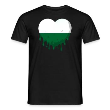Sachsen Flagge Sächsische Fahne Ossi Urlaub SN - Männer T-Shirt - Schwarz - Vorne - AI Model Male 178 light (178cm)