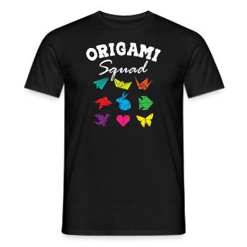 Origami Squad - Männer T-Shirt - Schwarz - Vorne - AI Model Male 178 light (178cm)