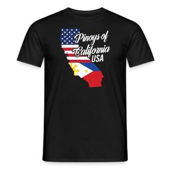 Filipinos of California Design für stolze Fil-Ams - Männer T-Shirt - Schwarz - Vorne - AI Model Male 178 light (178cm)