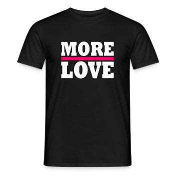 More love - Männer T-Shirt - Schwarz - Vorne - AI Model Male 178 light (178cm)