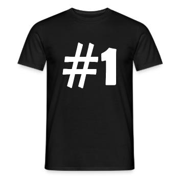 #1 - Männer T-Shirt - Schwarz - Vorne - AI Model Male 178 light (178cm)