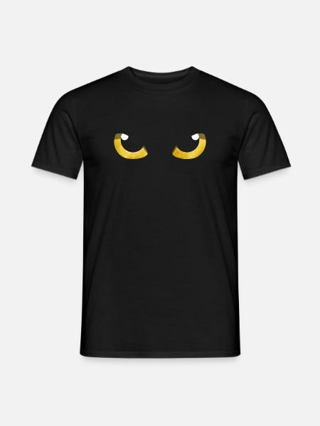 Cat Eyes Yellow - Men's T-Shirt - black