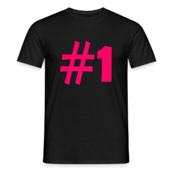 #1 - Men's T-Shirt - black - Front - AI Model Male 178 light (178cm)