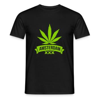 amsterdam - Men's T-Shirt - black - Front - AI Model Male 178 light (178cm)
