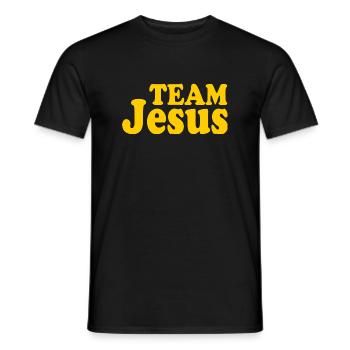 Team jesus - Men's T-Shirt - black - Front - AI Model Male 178 light (178cm)