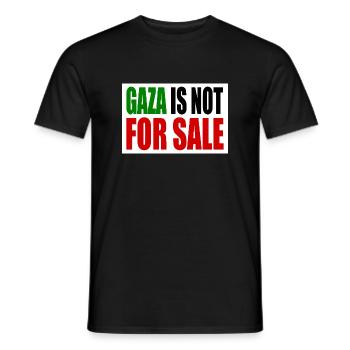 gaza is not for sale - Men's T-Shirt - black - Front - AI Model Male 178 light (178cm)