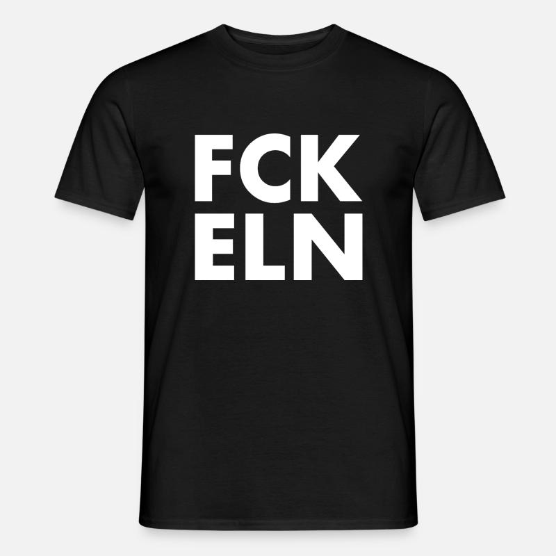 Fck eln - Männer T-Shirt - Schwarz
