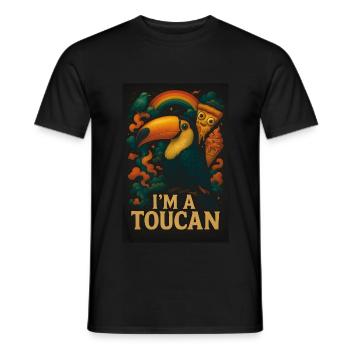 I’m a Toucan – Drôle de design animalier - T-shirt homme - noir - Devant - AI Model Male 178 light (178cm)