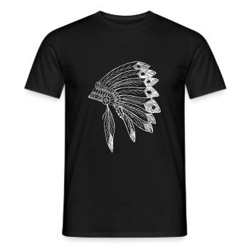 Indiens - T-shirt homme - noir - Devant - AI Model Male 178 light (178cm)