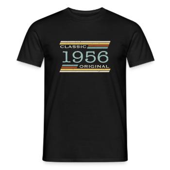 Vintage 1956, Classique, Original(e) - T-shirt homme - noir - Devant - AI Model Male 178 light (178cm)
