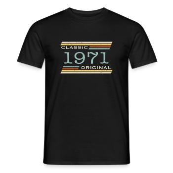 Jahrgang 1971, Classic, Original - Männer T-Shirt - Schwarz - Vorne - AI Model Male 178 light (178cm)