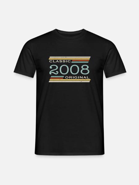 Vintage 2008, Klassiek, Origineel - Heren T-shirt - zwart