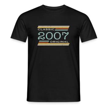 Vintage 2007, Classique, Original(e) - T-shirt homme - noir - Devant - AI Model Male 178 light (178cm)