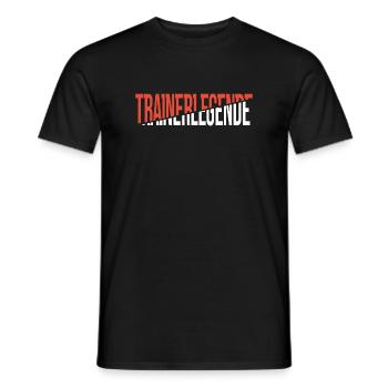 TRAINERLEGENDE - Männer T-Shirt - Schwarz - Vorne - AI Model Male 178 light (178cm)