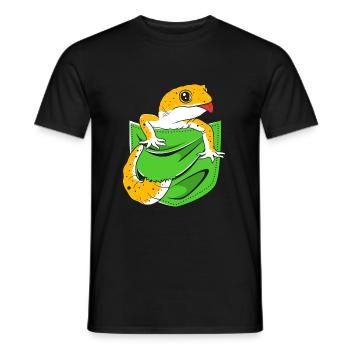 Leopard Gecko - Männer T-Shirt - Schwarz - Vorne - AI Model Male 178 light (178cm)
