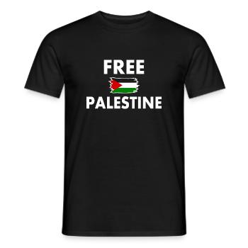Free palestine - T-shirt homme - noir - Devant - AI Model Male 178 light (178cm)
