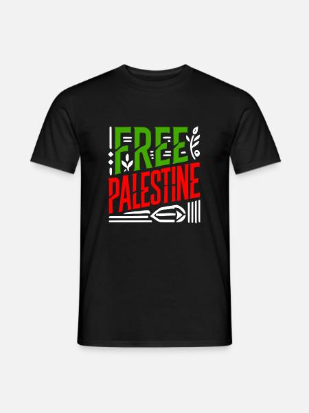 Free palestine - Men's T-Shirt - black