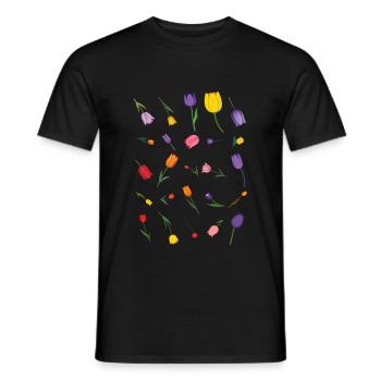 Source - T-shirt homme - noir - Devant - AI Model Male 178 light (178cm)