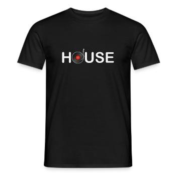 house musik - Mænd T-shirt - sort - Foran - AI Model Male 178 light (178cm)