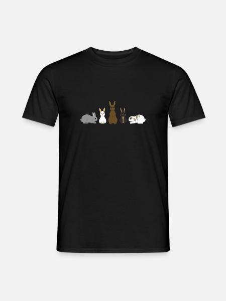 5 Rabbits - Men's T-Shirt - black