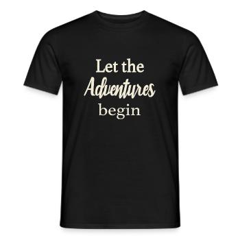 Let the Adventures begin - Men's T-Shirt - black - Front - AI Model Male 178 light (178cm)