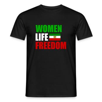 Women life freedom - Männer T-Shirt - Schwarz - Vorne - AI Model Male 178 light (178cm)
