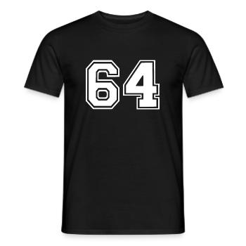 64 - T-shirt homme - noir - Devant - AI Model Male 178 light (178cm)