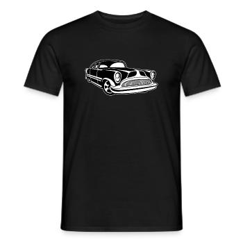 Lowrider / Oldtimer / Muscle Car 03_schwarz weiß - Männer T-Shirt - Schwarz - Vorne - AI Model Male 178 light (178cm)