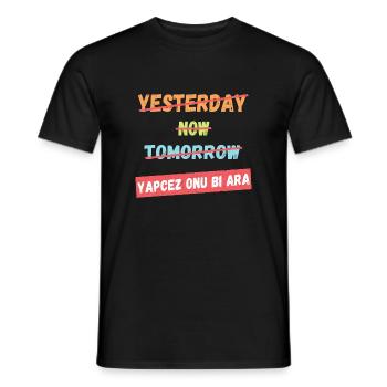 Yapcez bi ara Komik Türkisch - Männer T-Shirt - Schwarz - Vorne - AI Model Male 178 light (178cm)
