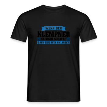 Klempner Beruf Installateur Geschenk - Männer T-Shirt - Schwarz - Vorne - AI Model Male 178 light (178cm)