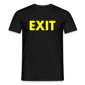 Exit - Männer T-Shirt - Schwarz - Vorne - AI Model Male 178 light (178cm)