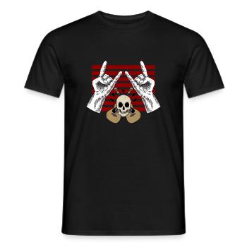Rocker Hard Rock Heavy Gitarrenspieler Konzert - Männer T-Shirt - Schwarz - Vorne - AI Model Male 178 light (178cm)
