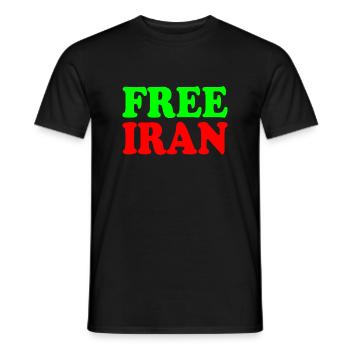 Free iran - Männer T-Shirt - Schwarz - Vorne - AI Model Male 178 light (178cm)