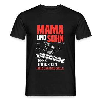 Mama und Sohn - Männer T-Shirt - Schwarz - Vorne - AI Model Male 178 light (178cm)
