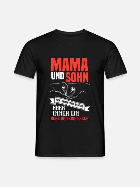 Mama und Sohn - Männer T-Shirt - Schwarz