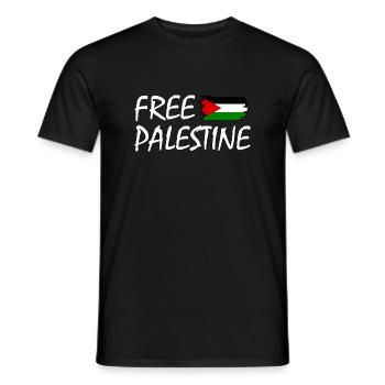 Free palestine - Männer T-Shirt - Schwarz - Vorne - AI Model Male 178 light (178cm)