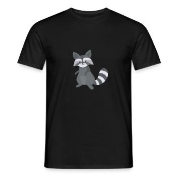 Süßer Waschbär - Männer T-Shirt - Schwarz - Vorne - AI Model Male 178 light (178cm)