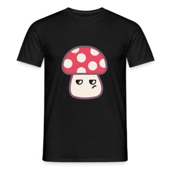 Fliegenpilz Genervt Kawaii - Männer T-Shirt - Schwarz - Vorne - AI Model Male 178 light (178cm)