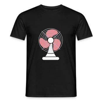 Fan summer heat - Men's T-Shirt - black - Front - AI Model Male 178 light (178cm)