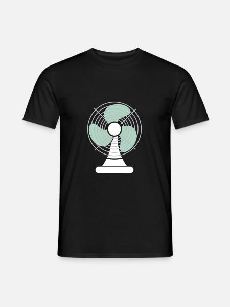 Heat Fan Drawing Summer - Men's T-Shirt - black