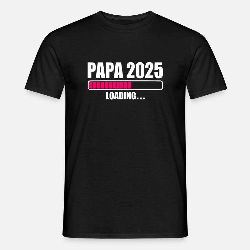 Papa 2025 - Männer T-Shirt - Schwarz