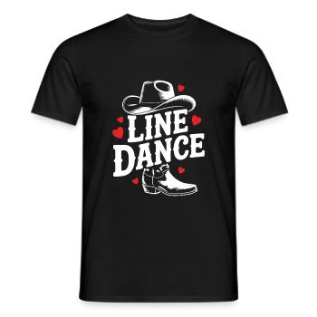 La danse en ligne : mon hobby - ma passion - mon truc - T-shirt homme - noir - Devant - AI Model Male 178 light (178cm)
